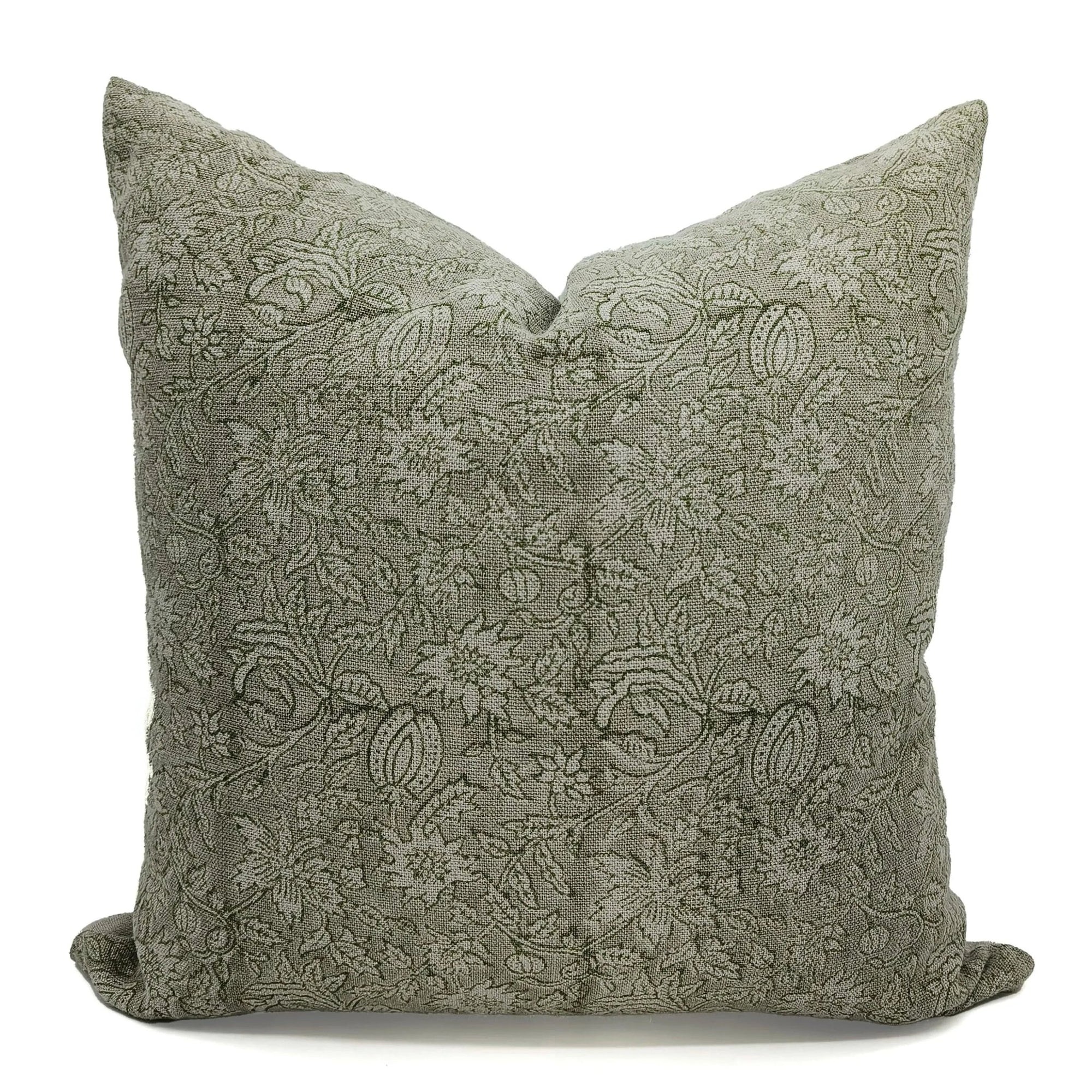 Square/Lumber block print pillow cover- Thick Linen - MANIKARNIKA - Fabdivine