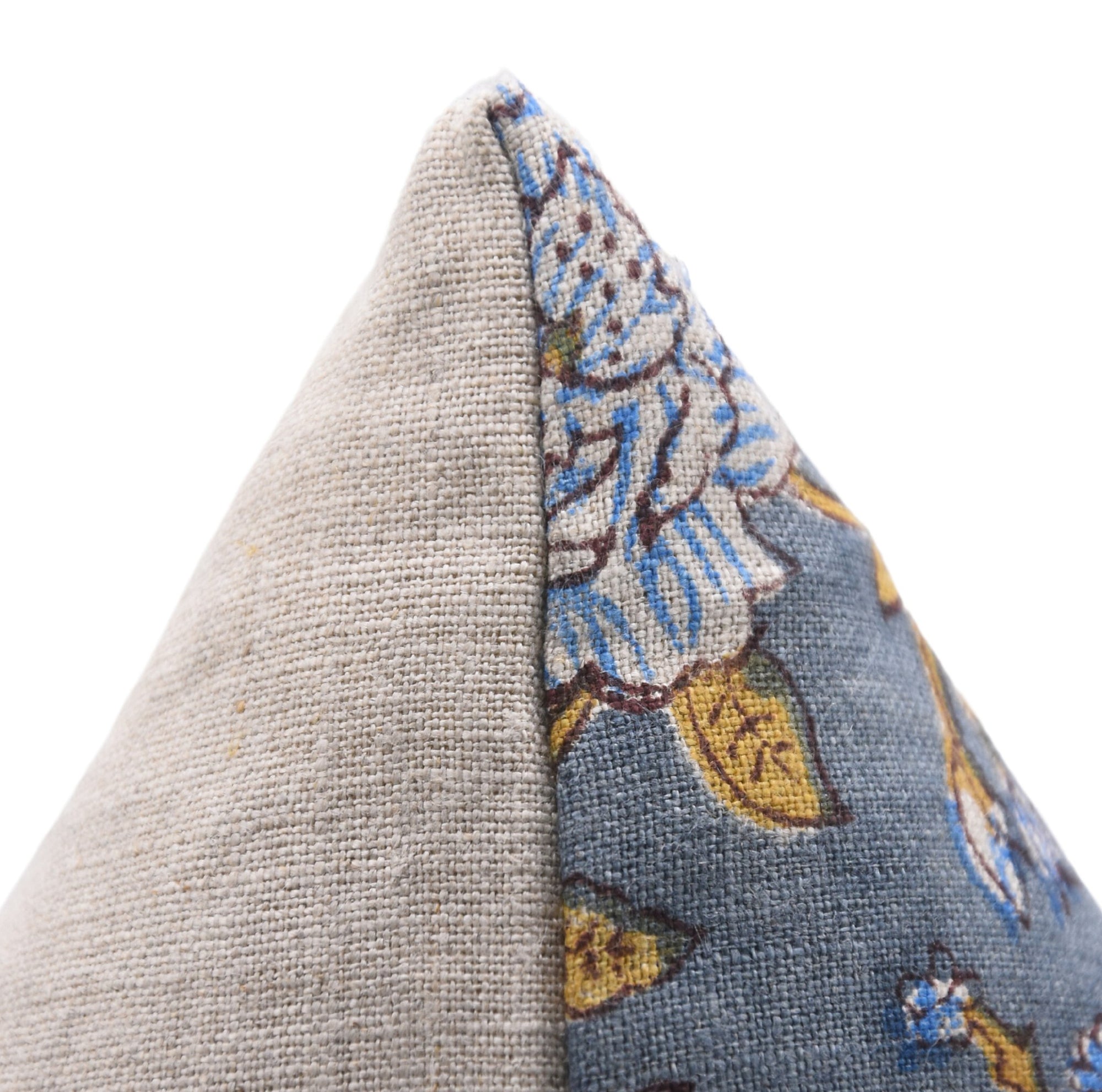 Square/Lumber block print pillow cover- thick linen- RAMESHWARAM - Fabdivine