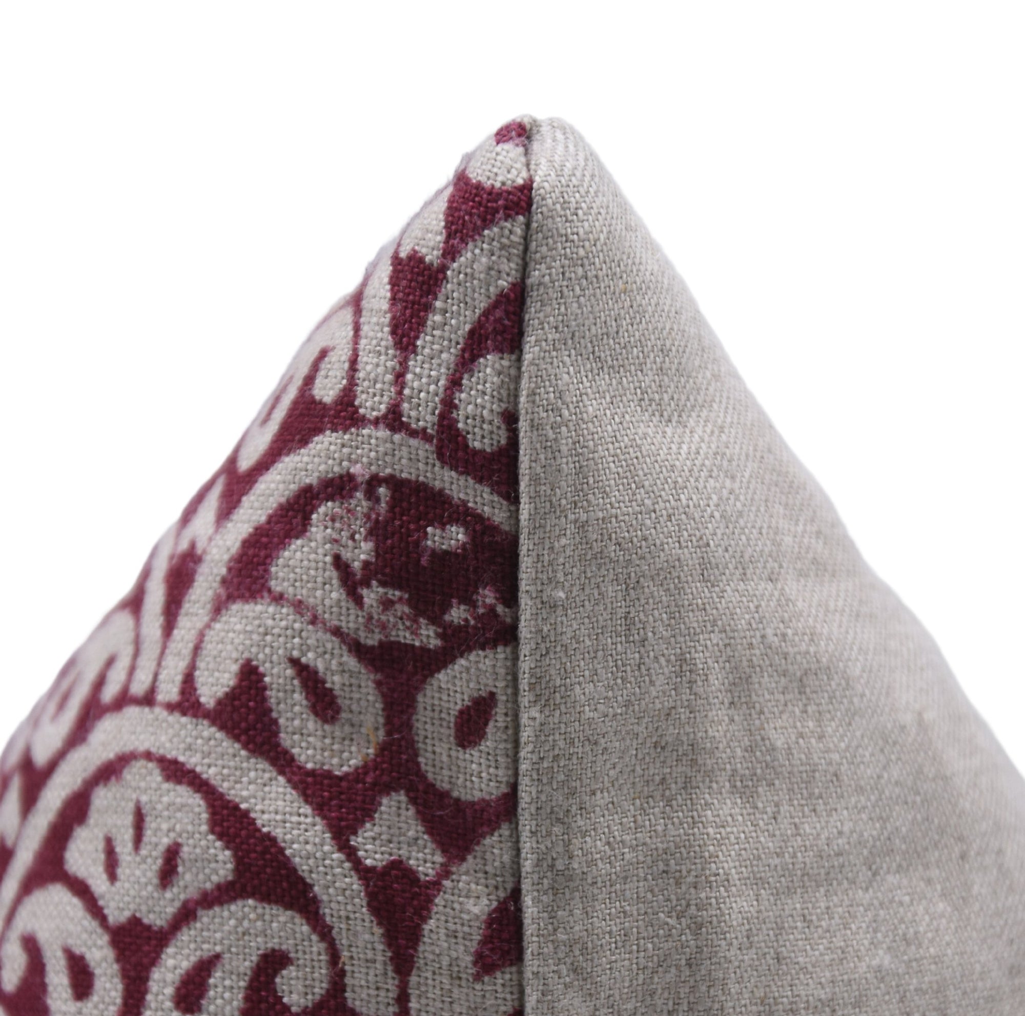 Throw Pillow Cover –Designer Collection of Hand Block Print Pure Linen- SHATRU - Fabdivine