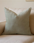 Square/Lumber Floral Living Room Block Printed Pillow Cover - Pure Linen - Lehar