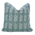 Block Print Linen Cushion Cover - Dusty Teal Inderdhanush