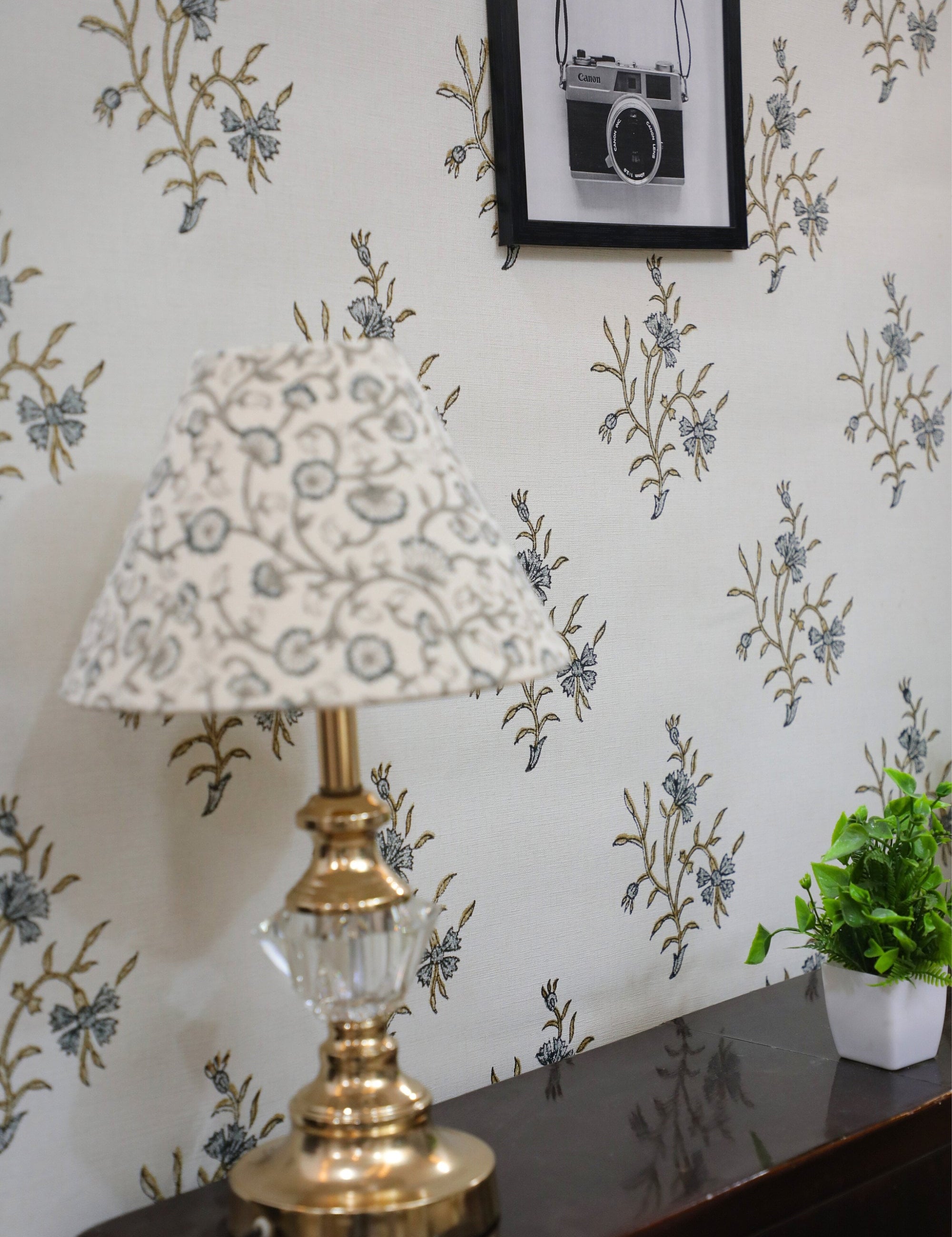Block Print Wallpaper, Designer wallpaper, Bed room wallpaper - Daisy  Wall Decoration Art