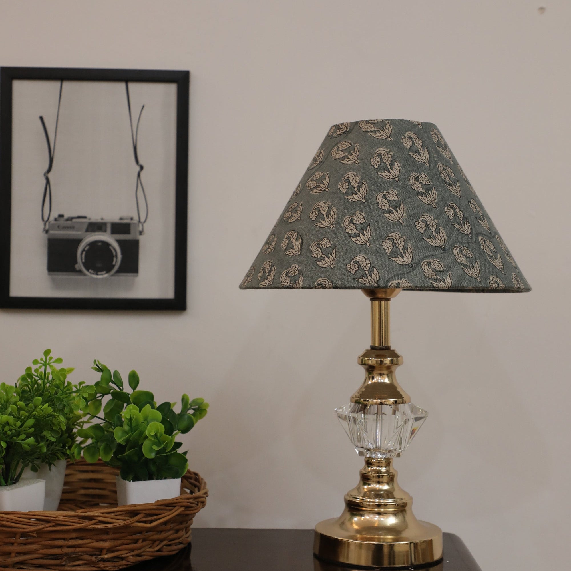 Block print lamp shades set of 2, linen fabric lamp, bedroom lampshade,  lamp for table- Superstar